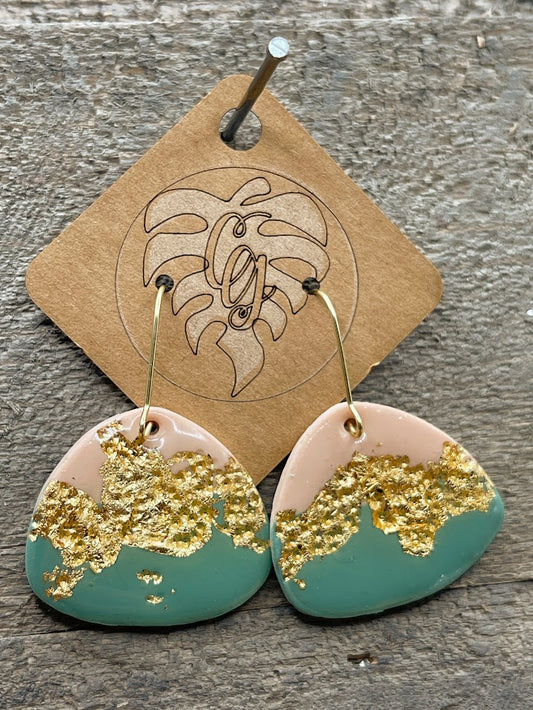 Gold Geometric Drop Earrings