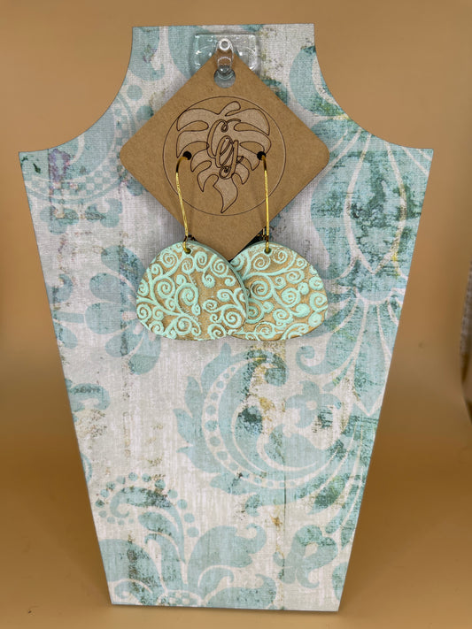 Turquoise and Gold Drop Earrings