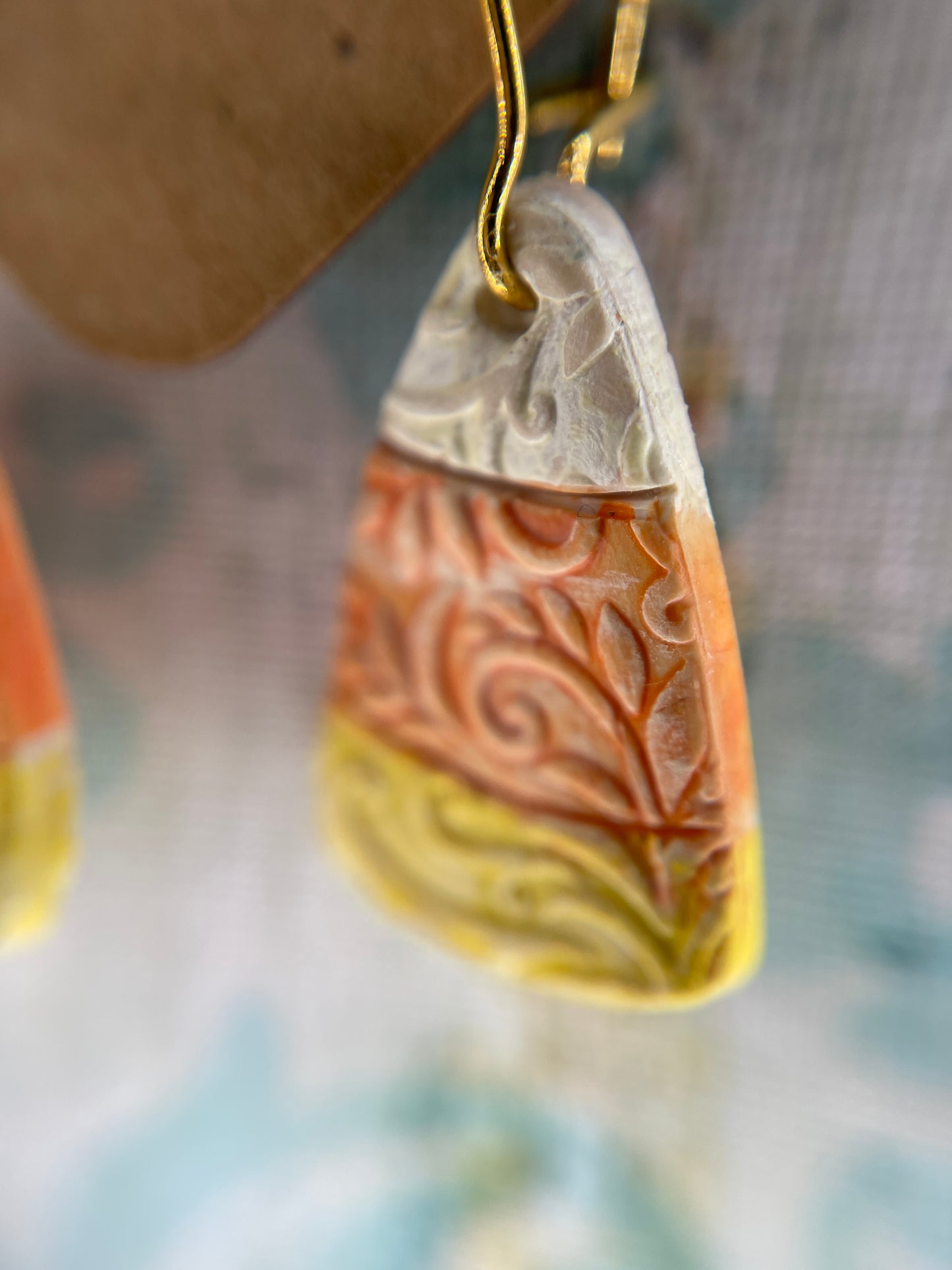 Candy Corn Earrings