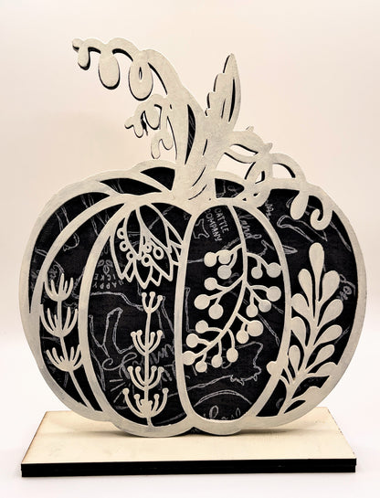 Wood and Fabric Pumpkins