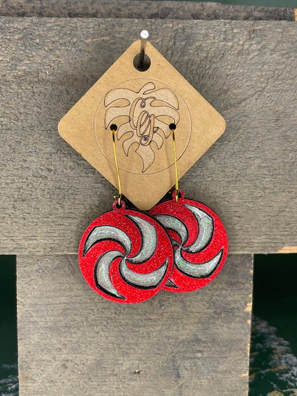 Wooden Christmas Earrings