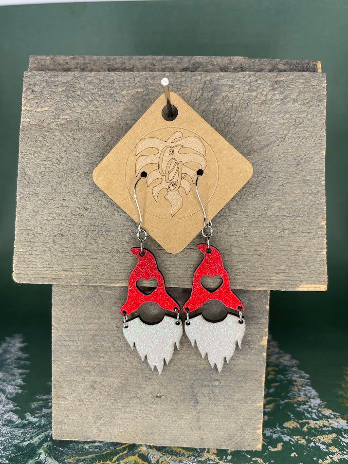 Wooden Christmas Earrings