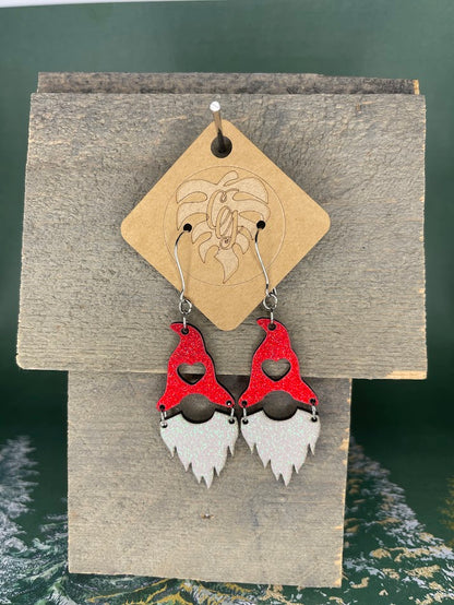 Wooden Christmas Earrings