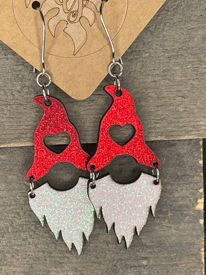 Wooden Christmas Earrings